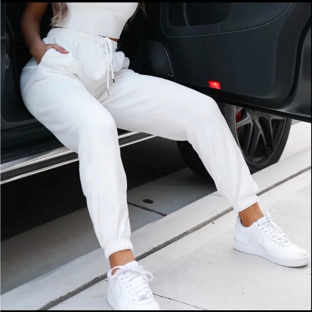 white joggers